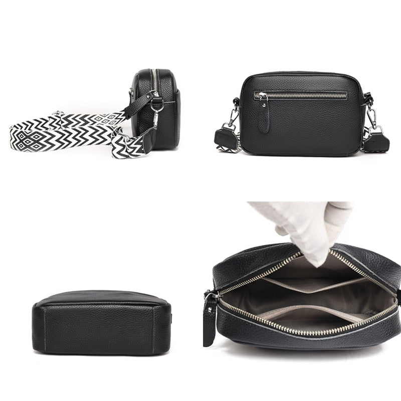 sac bandouliere noir cuir haute qualité