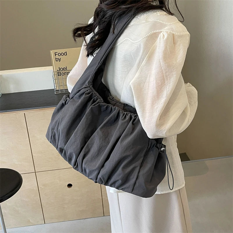 sac porté épaule en nylon gris