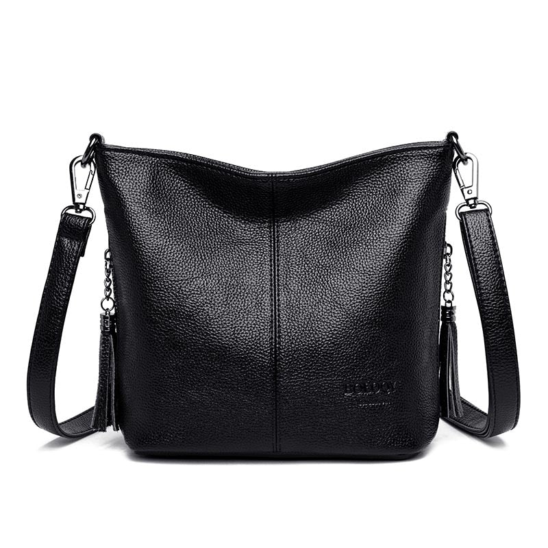sac bandouliere noir cuir souple
