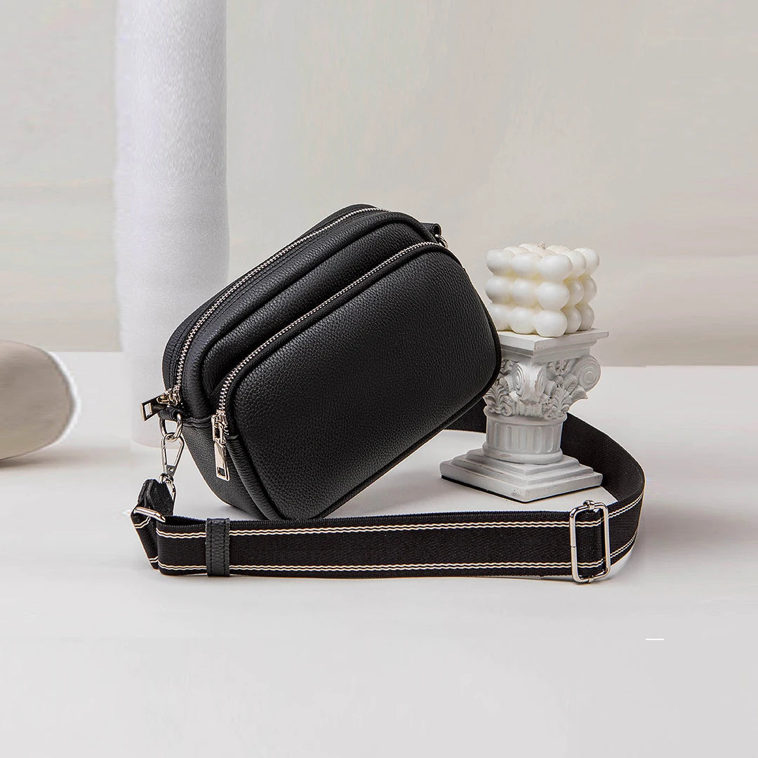 sac banane rectangulaire noir femme