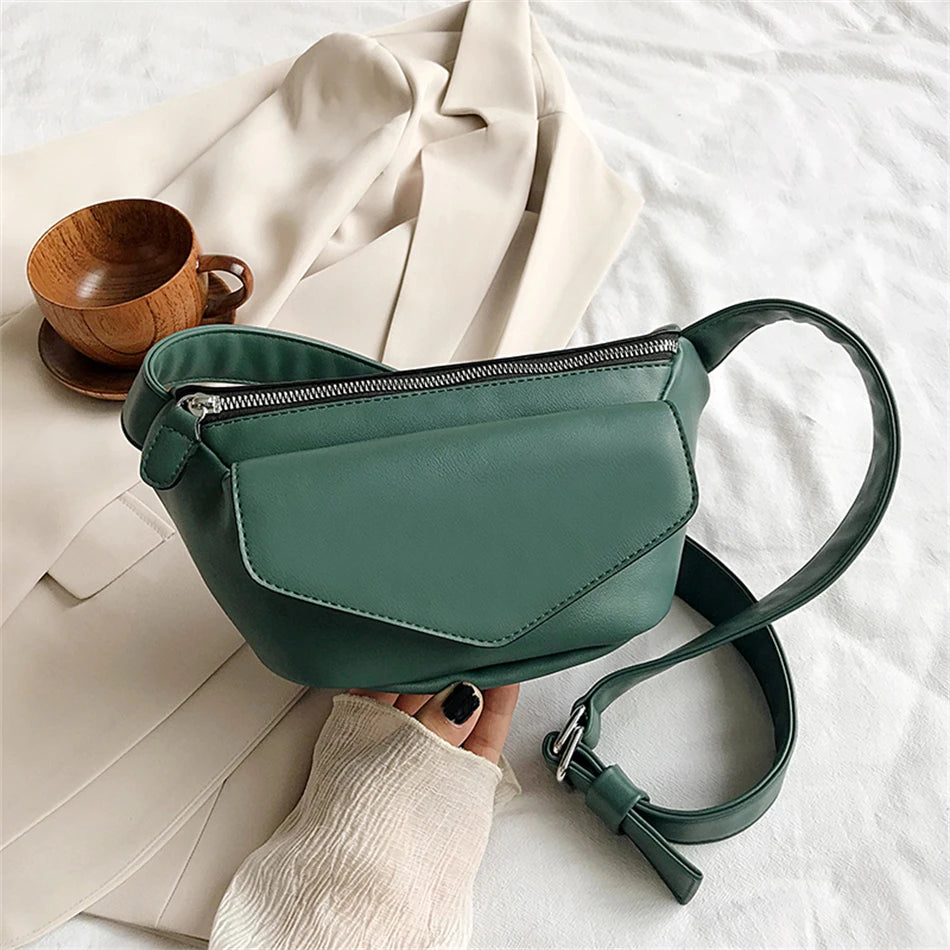 sac banane femme original vert
