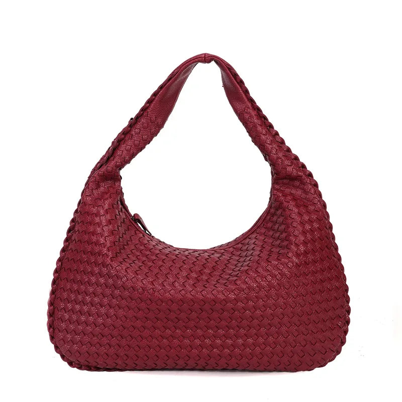 sac tressé bordeau
