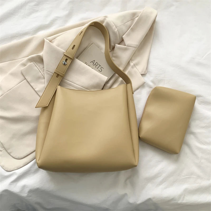 sac porté épaule beige
