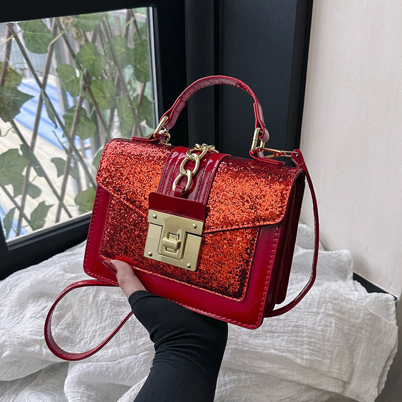 sac a main a paillettes rouge