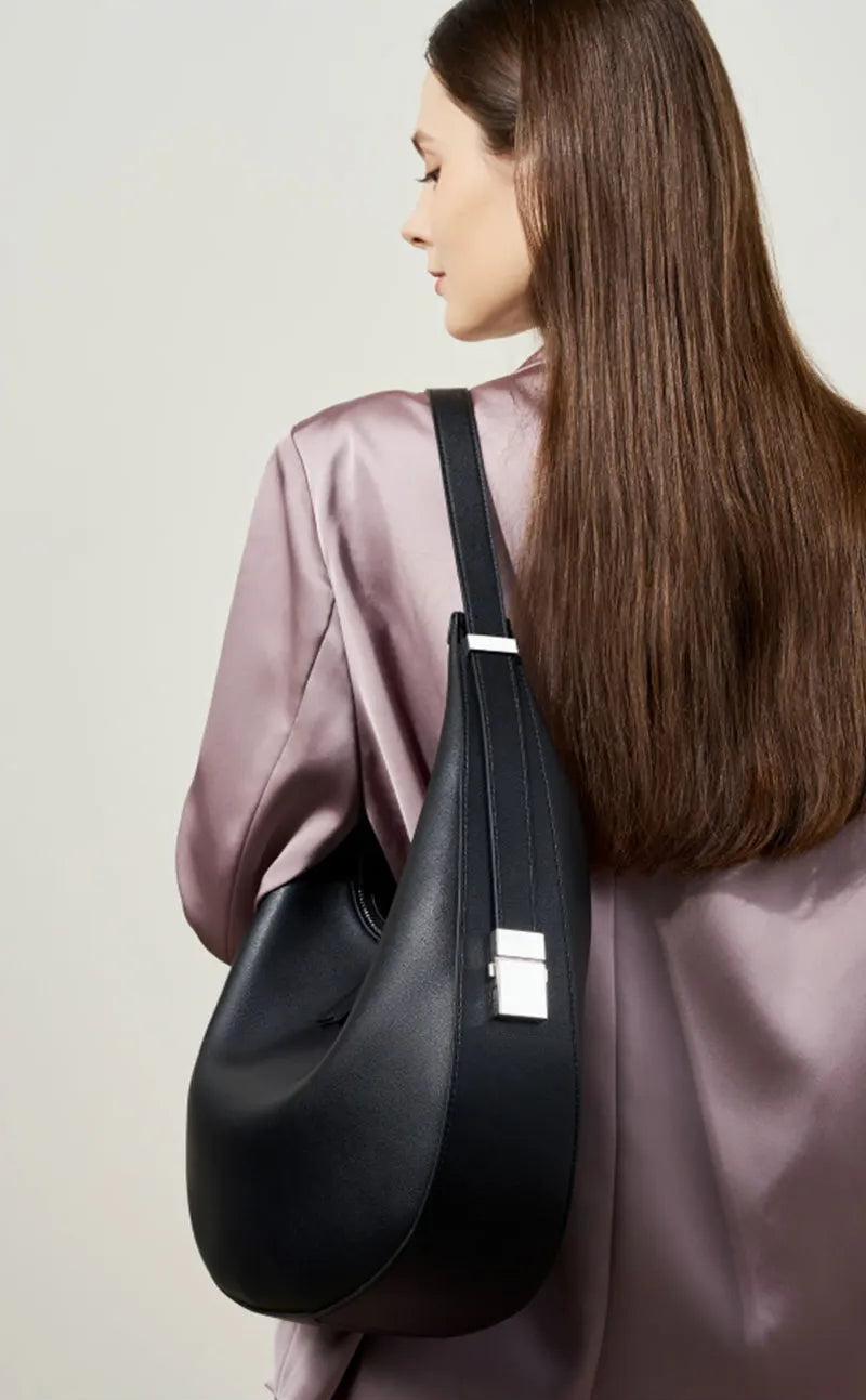grand sac porté épaule en cuir