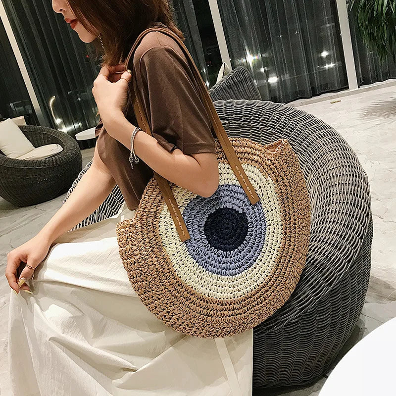 sac de plage tendance rond