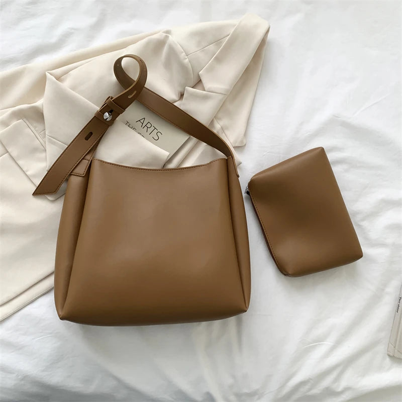 sac porté épaule marron