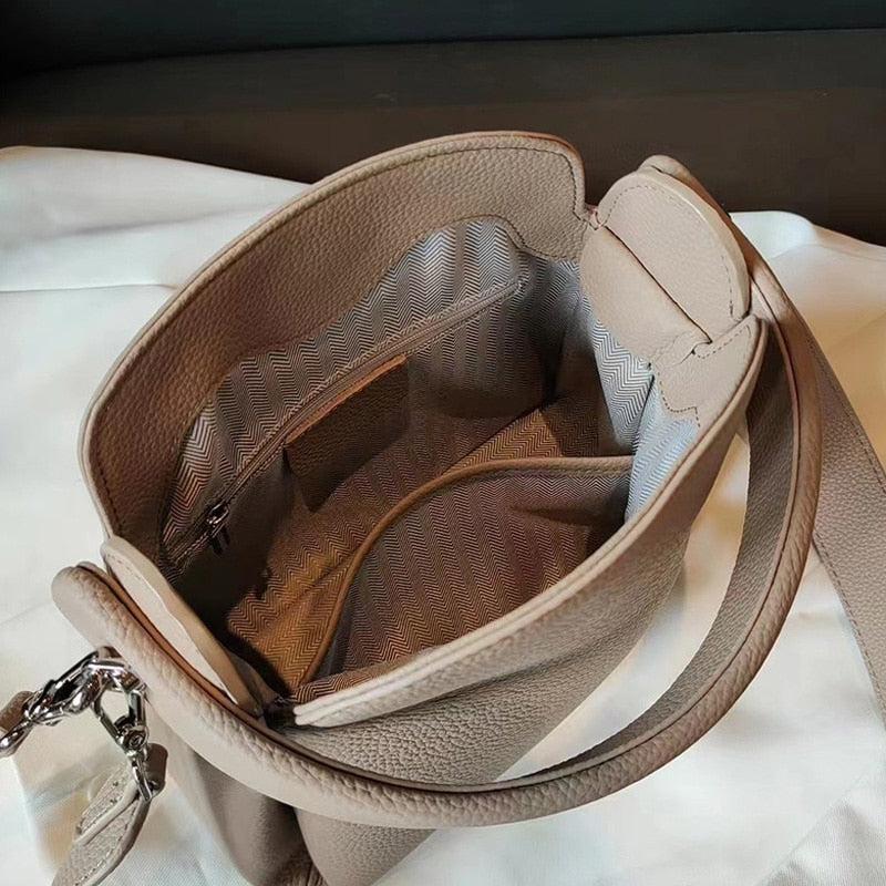 interieur sac a main cuir beige