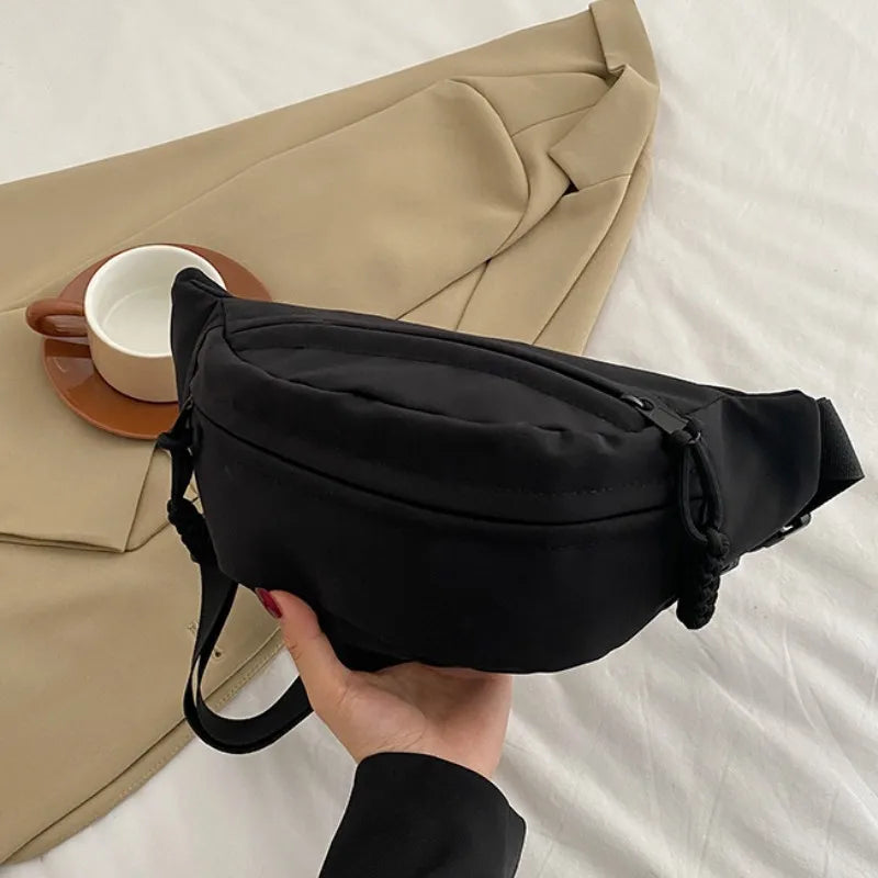 sac banane tissu femme noir