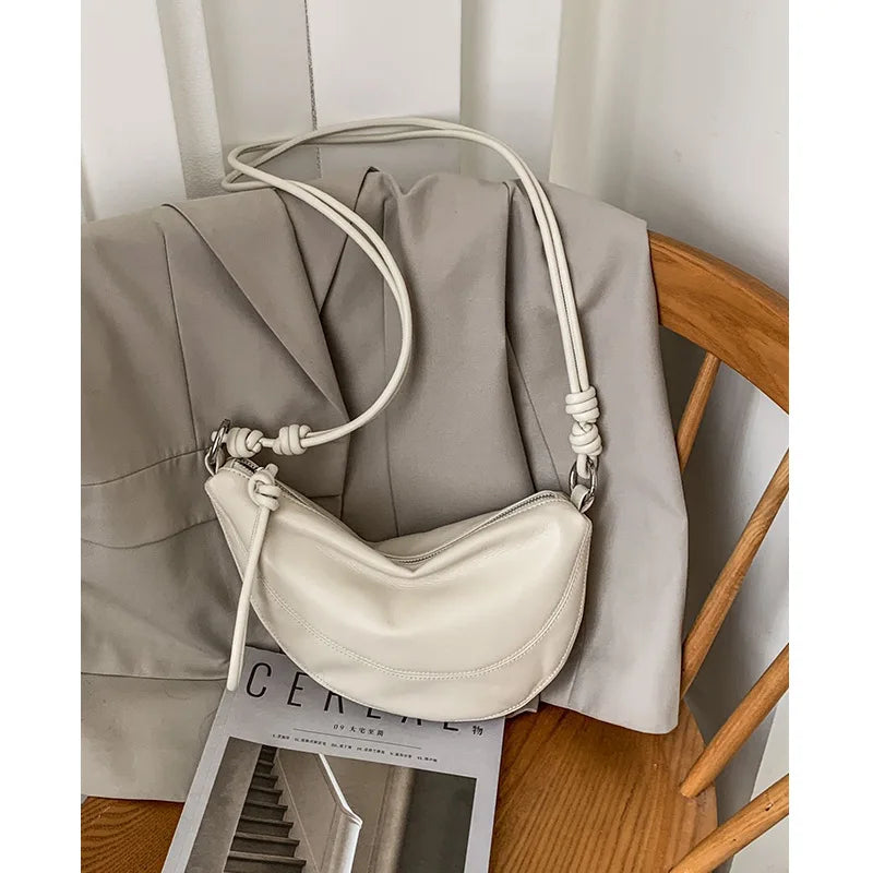 sac banane femme luxe blanc en cuir de vache