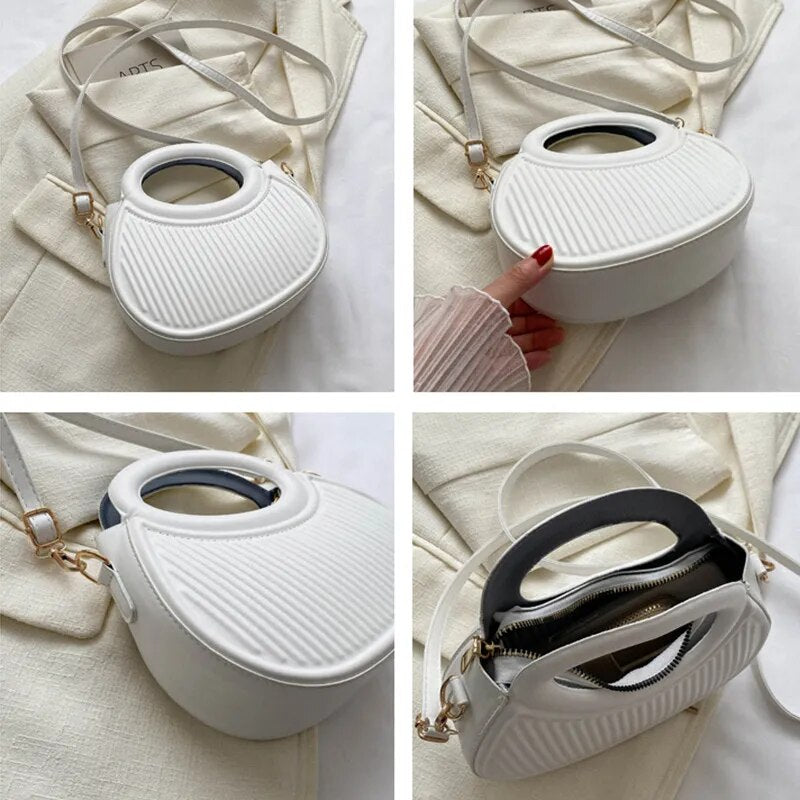 détails du sac bandouliere mini en blanc
