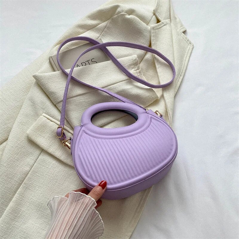 sac bandouliere mini lila en similicuir