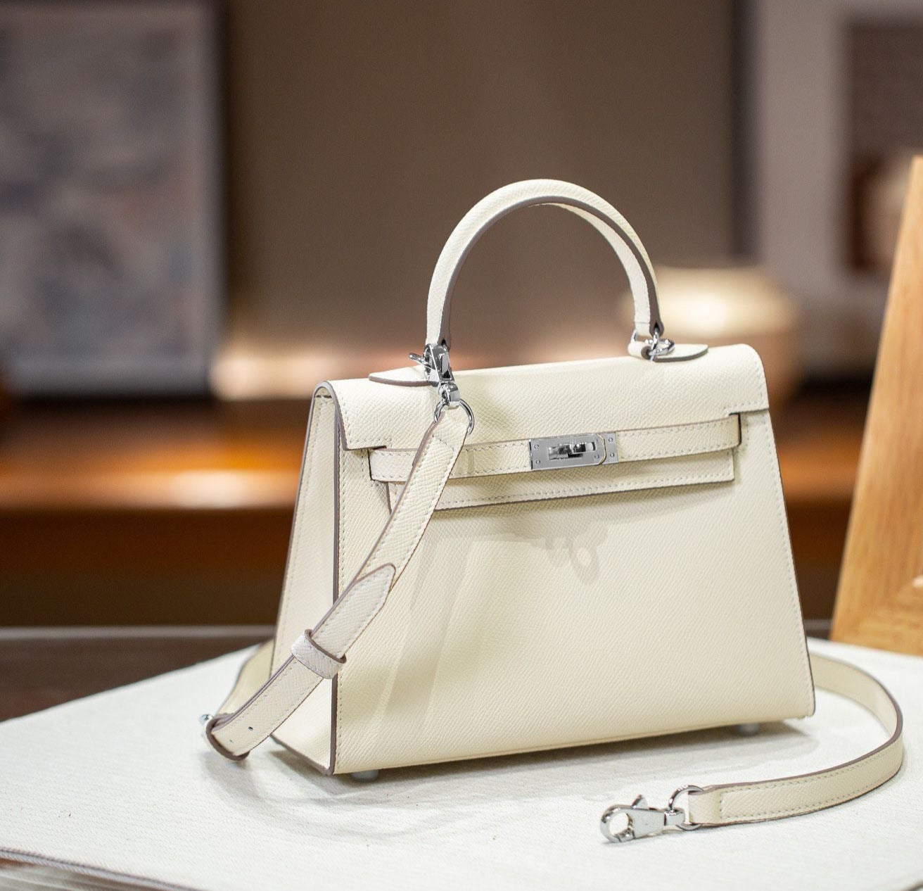 sac a main blanc cassé