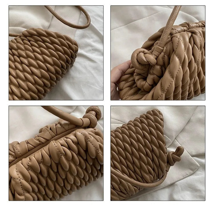 détails du sac pochette bandouliere en sililicuir