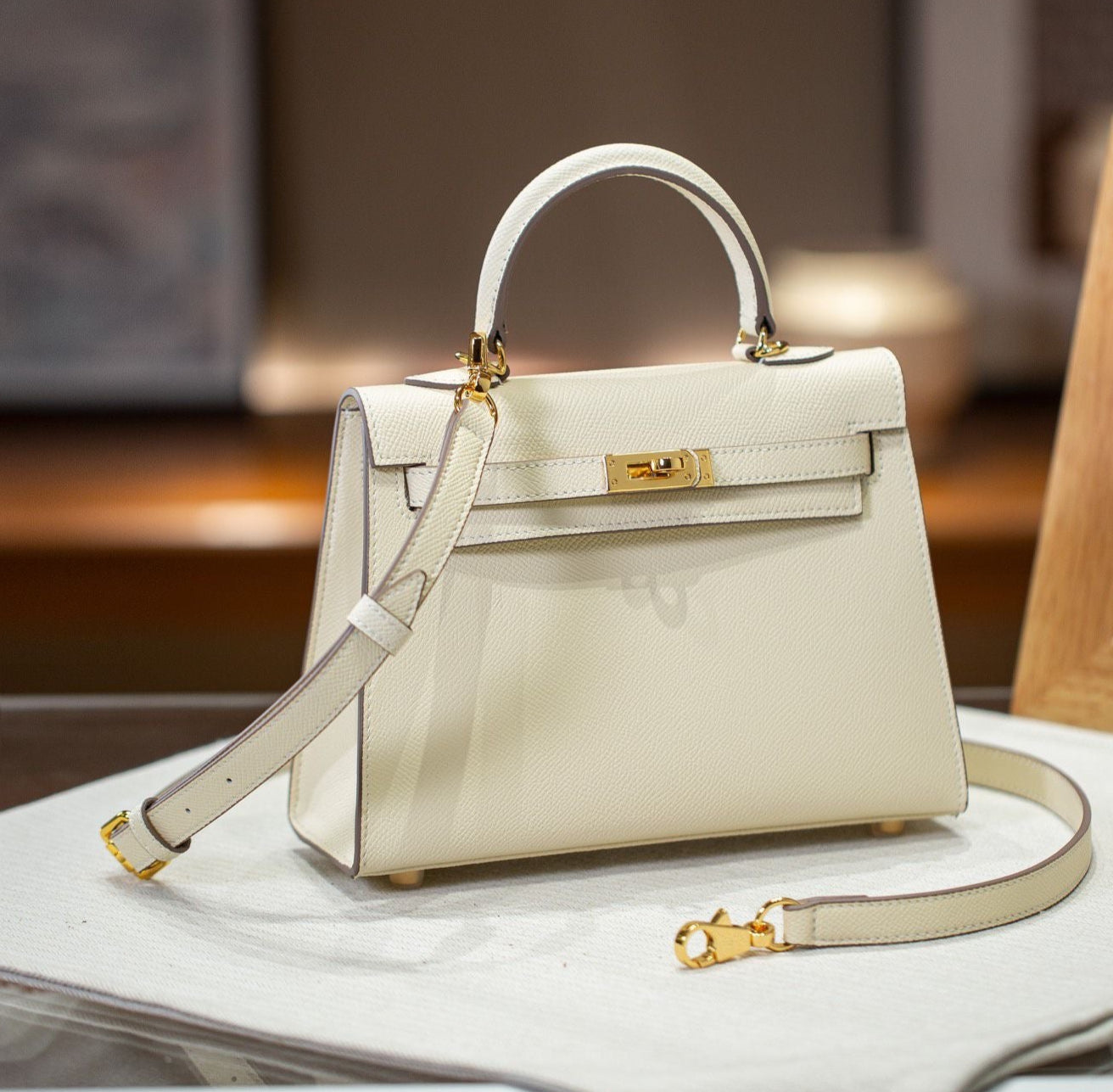 sac en cuir blanc