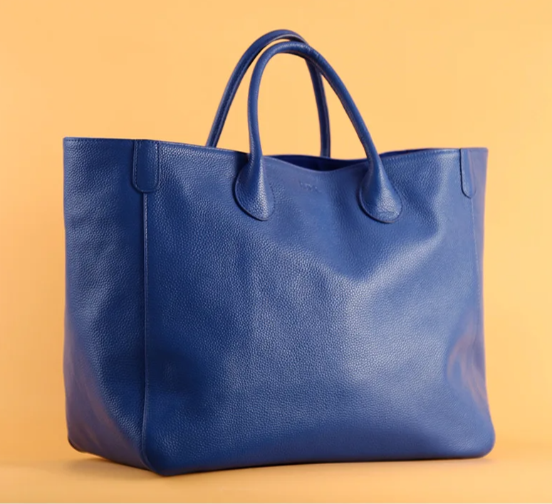 sac a main cuir bleu petrole haute qualité
