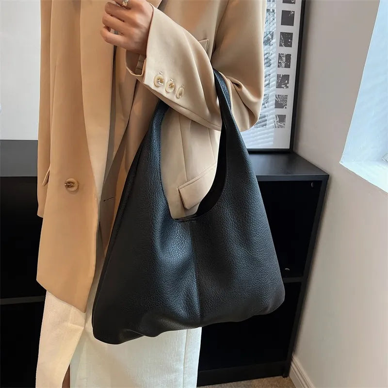 grand sac a main femme noir en cuir synthetique