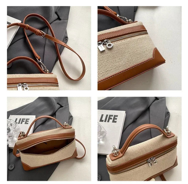 petit pochette à main marron