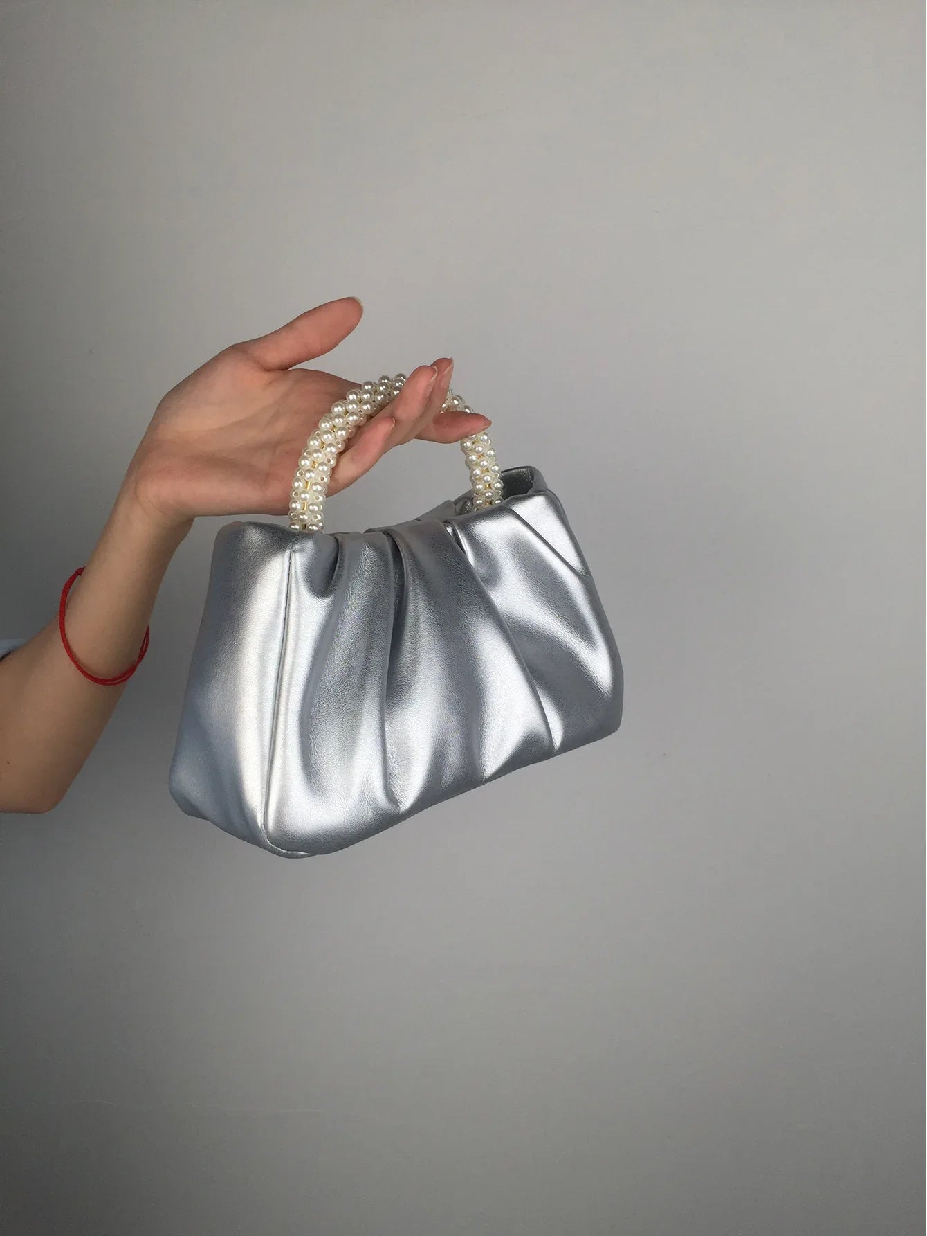 petit sac pour mariage argente