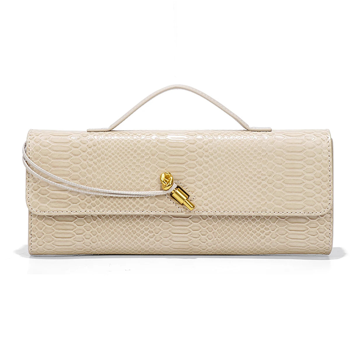 pochette femme tendance blanc casse