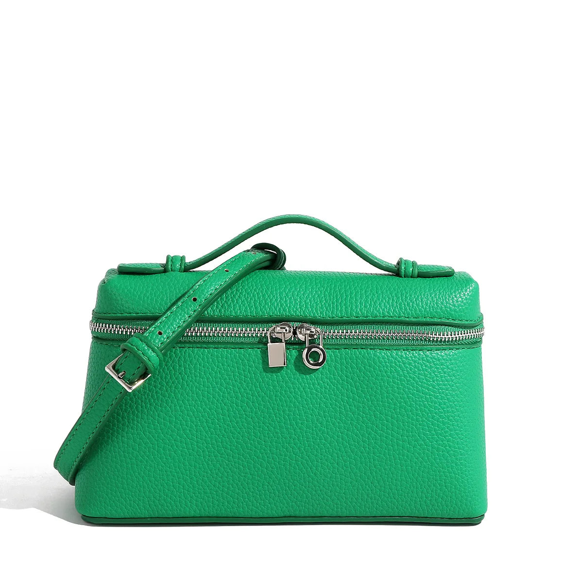pochette verte similicuir