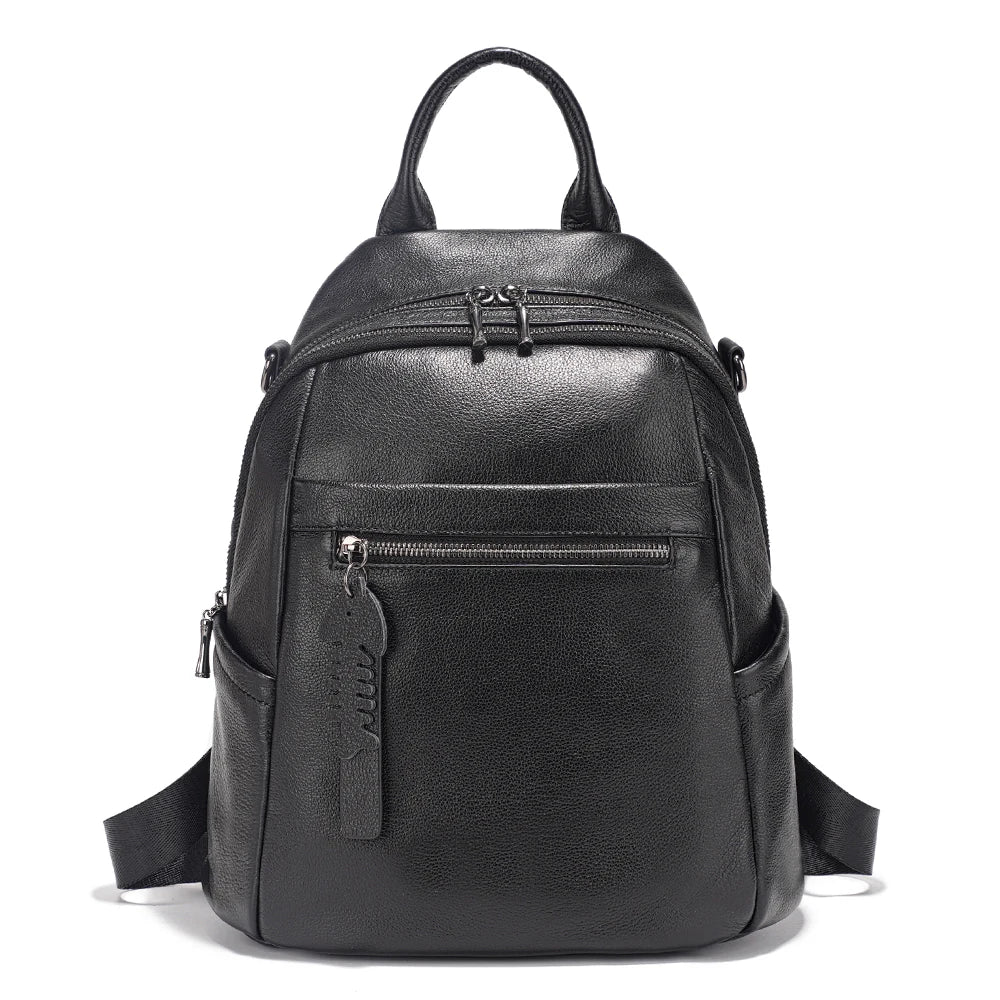 sac a dos en cuir femme noir