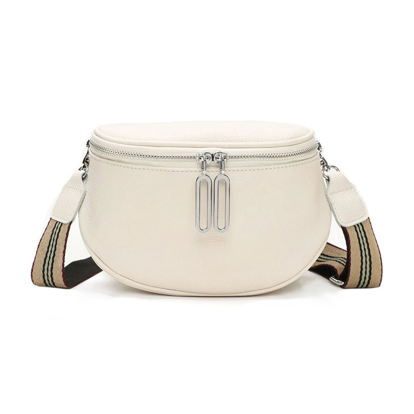 sac a main banane cuir femme blanc