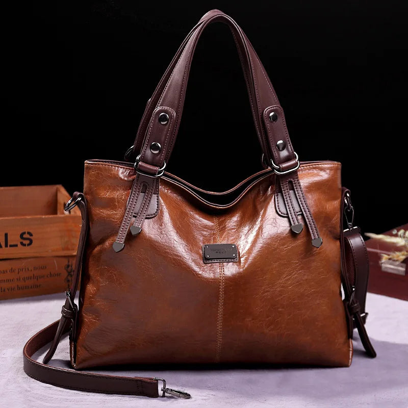 Sac main bandoulière cuir marron vintage femme mode art déco France N6675 | eBay