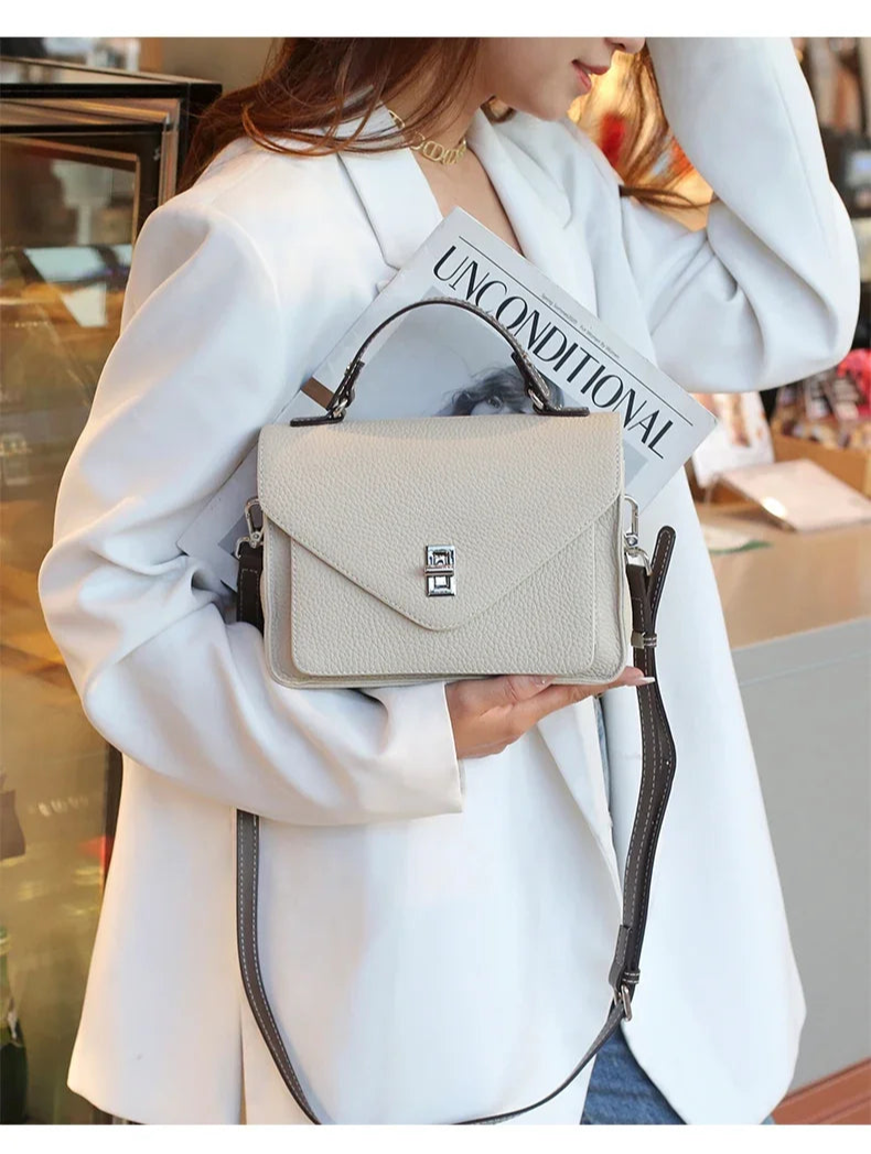 sac a main en cuir blanc