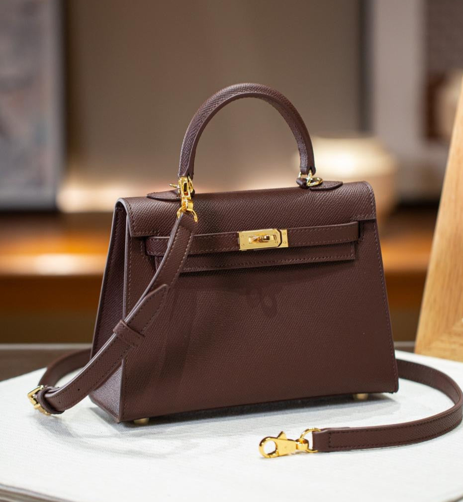 sac a main en cuir chocolat