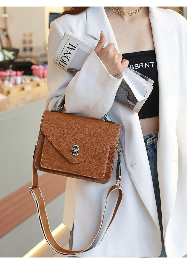 sac a main en cuir marron