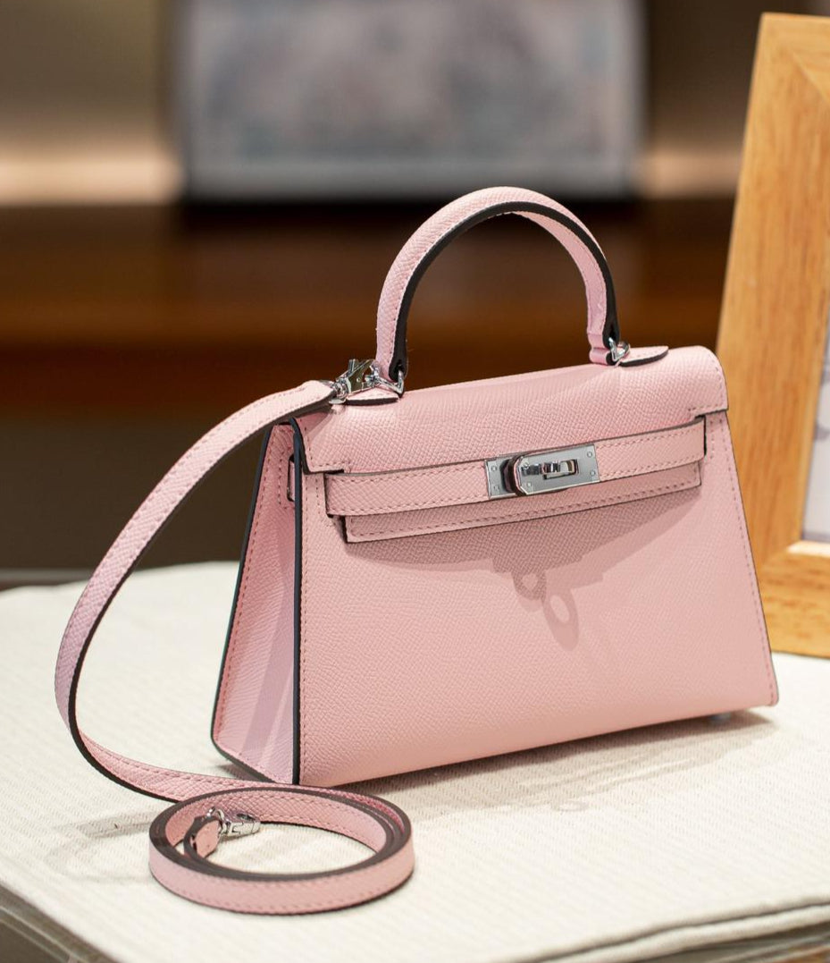 sac a main en cuir rose