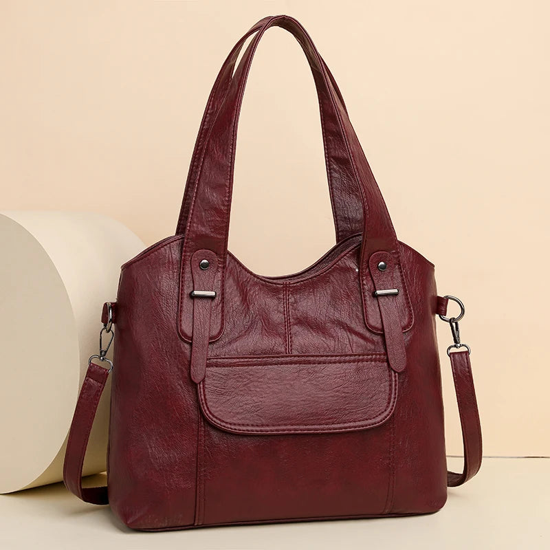 sac a main en similicuir bordeaux