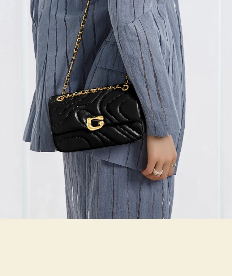 sac bandouliere matelasse noir