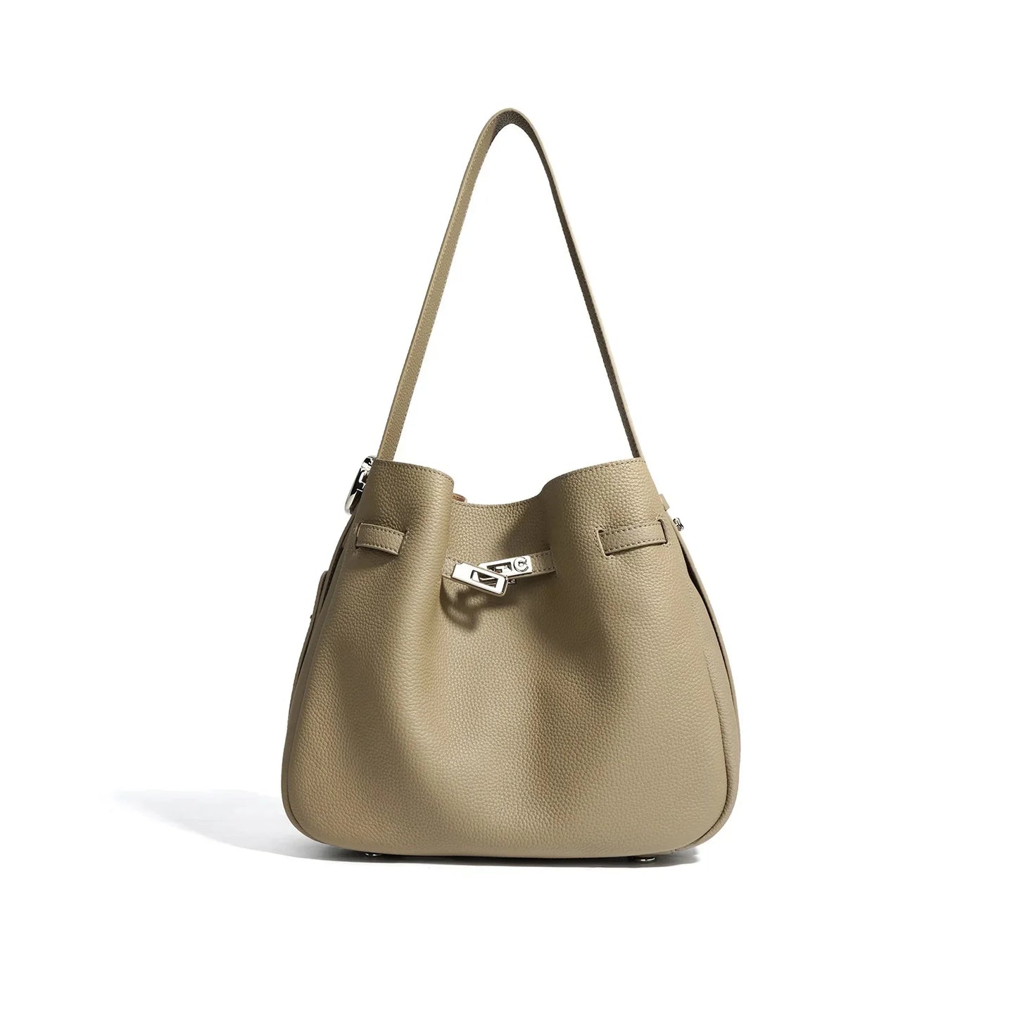 sac en cuir beige