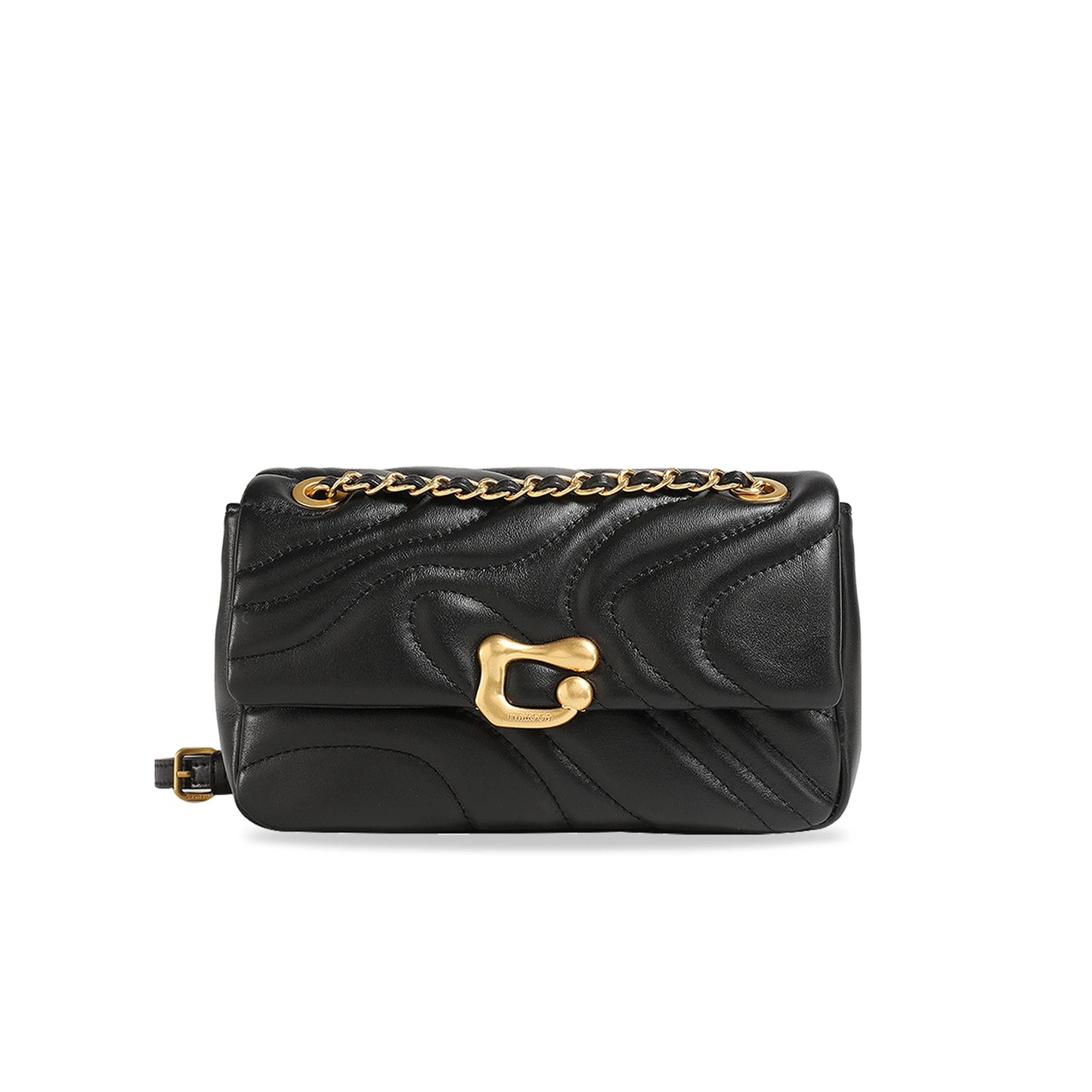 sac matelasse noir bandouliere