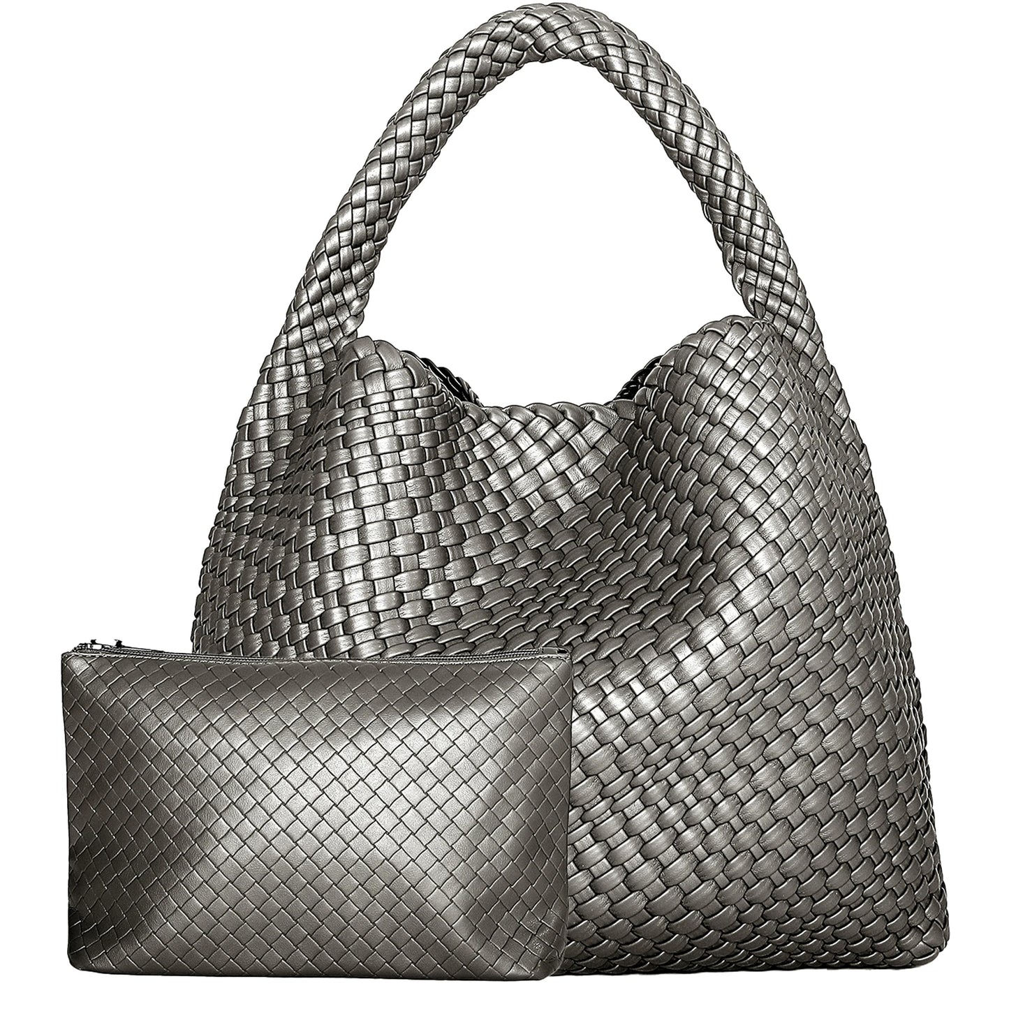 sac tresse argente