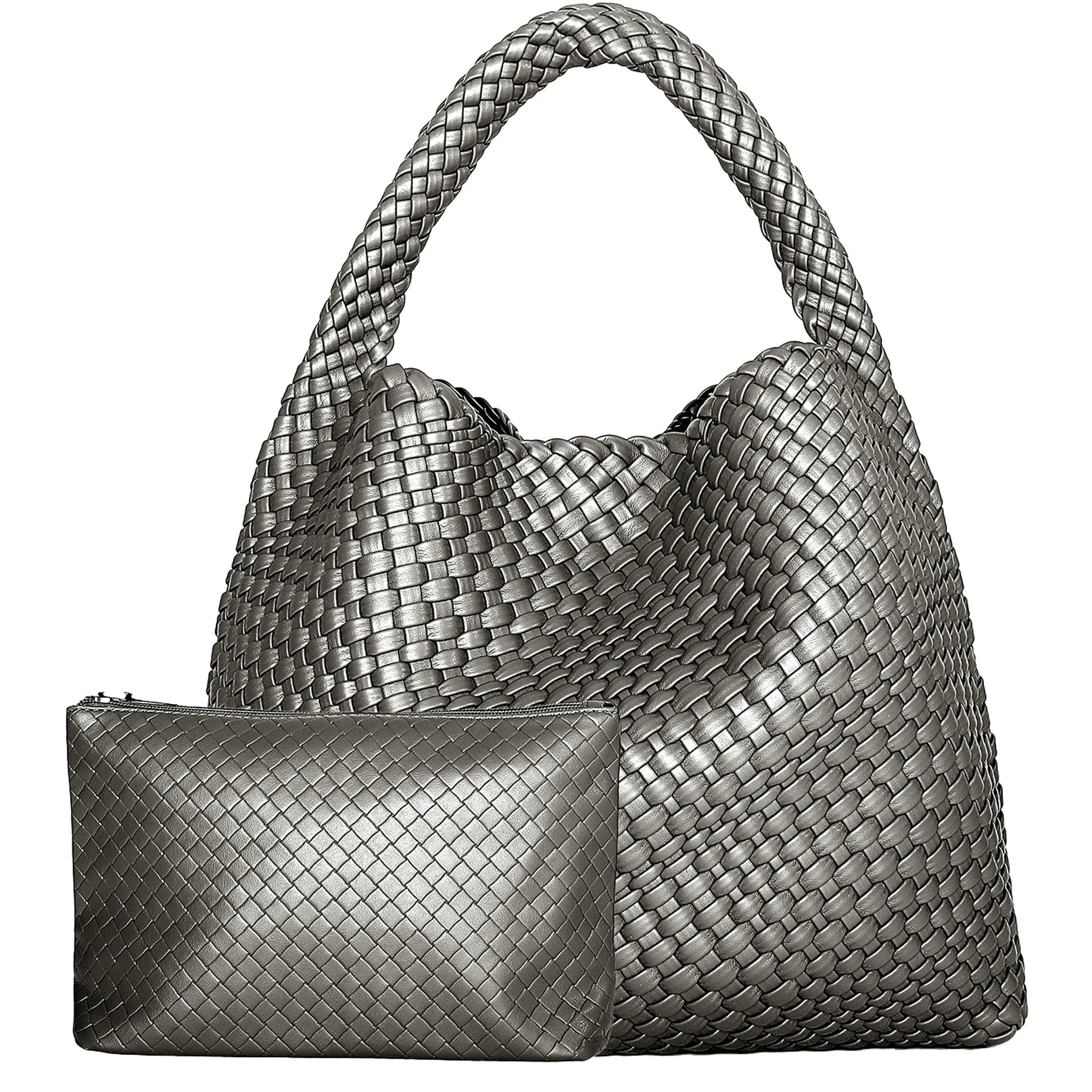 sac tresse argente