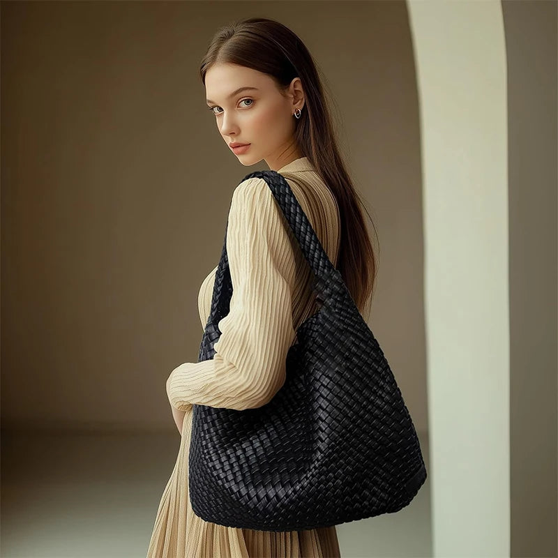 sac tresse femme noir