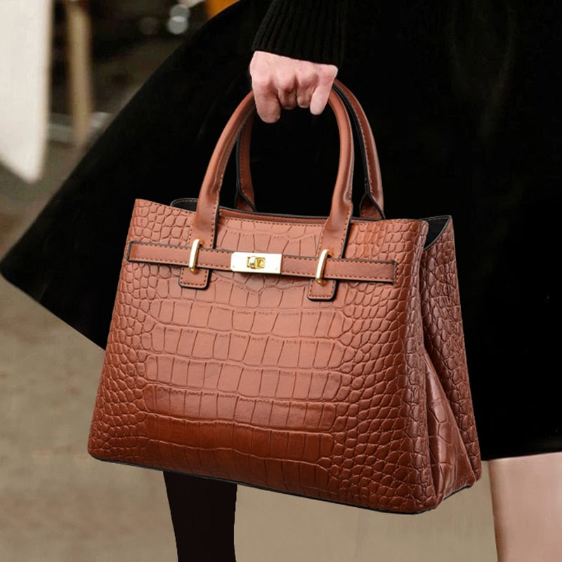 Sac à main effet croco Benedetti Paris1