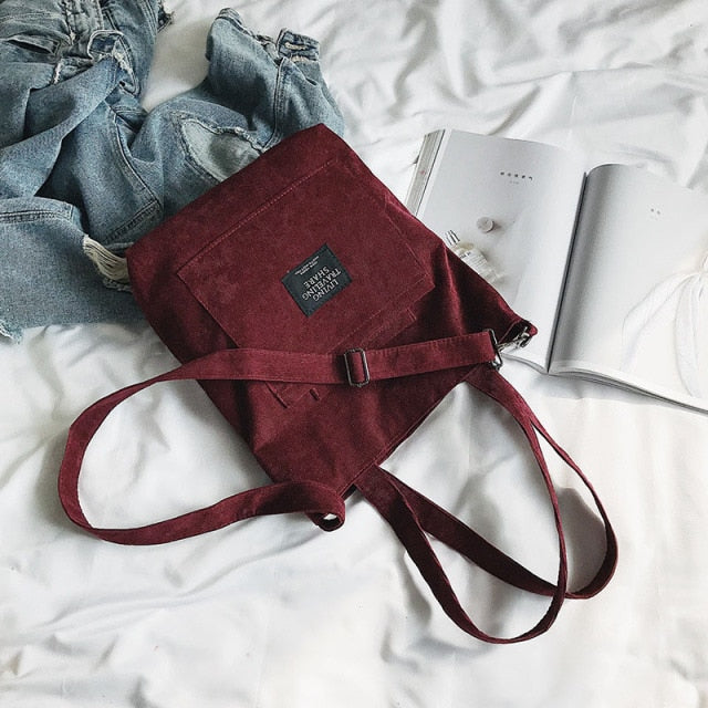 sac en velours bordeau