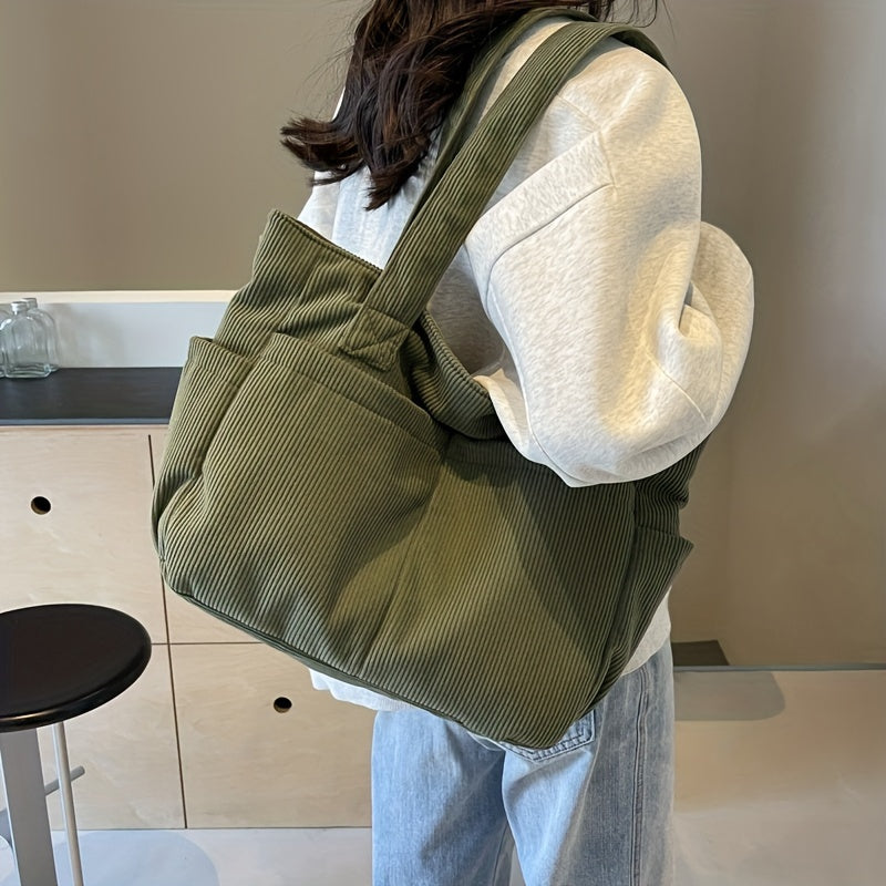 sac cabas en velours vert
