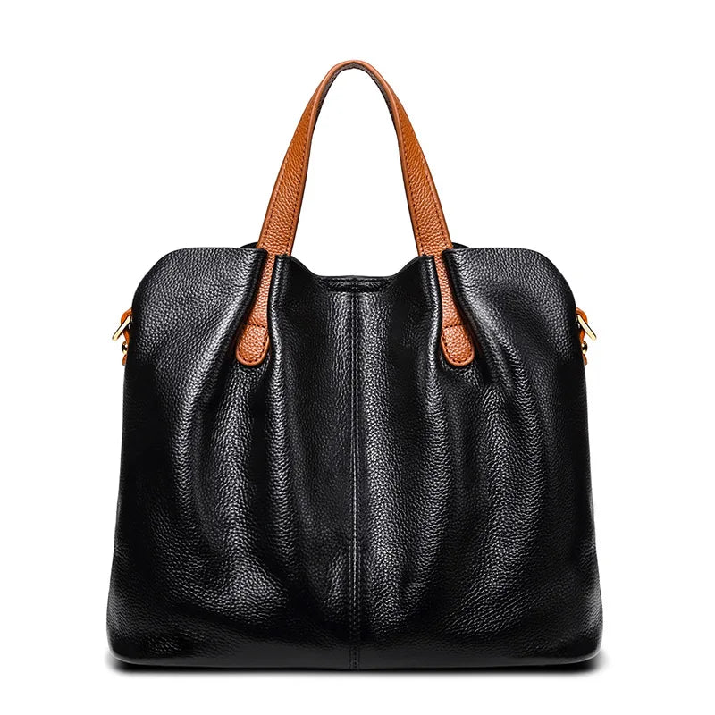 sac a main original en cuir noir