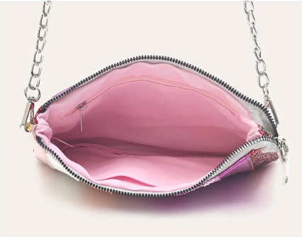 intérieur pochette coloree porte epaule