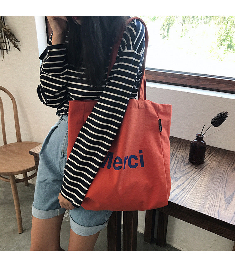 tote bag merci porte epaule