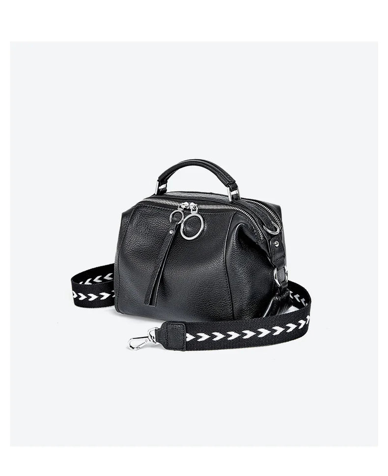 sac bandouliere cuir femme noir