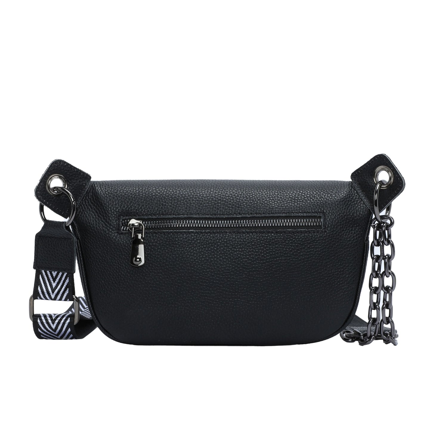 sac banane femme en cuir à poche zippée