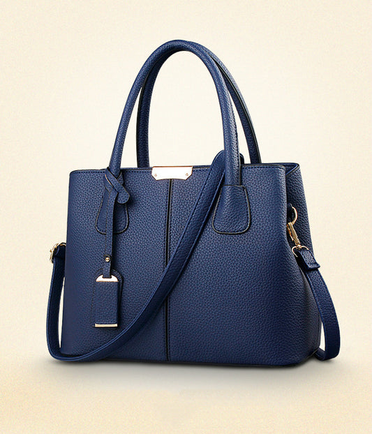 sac a main cuir synthetique graine bleu