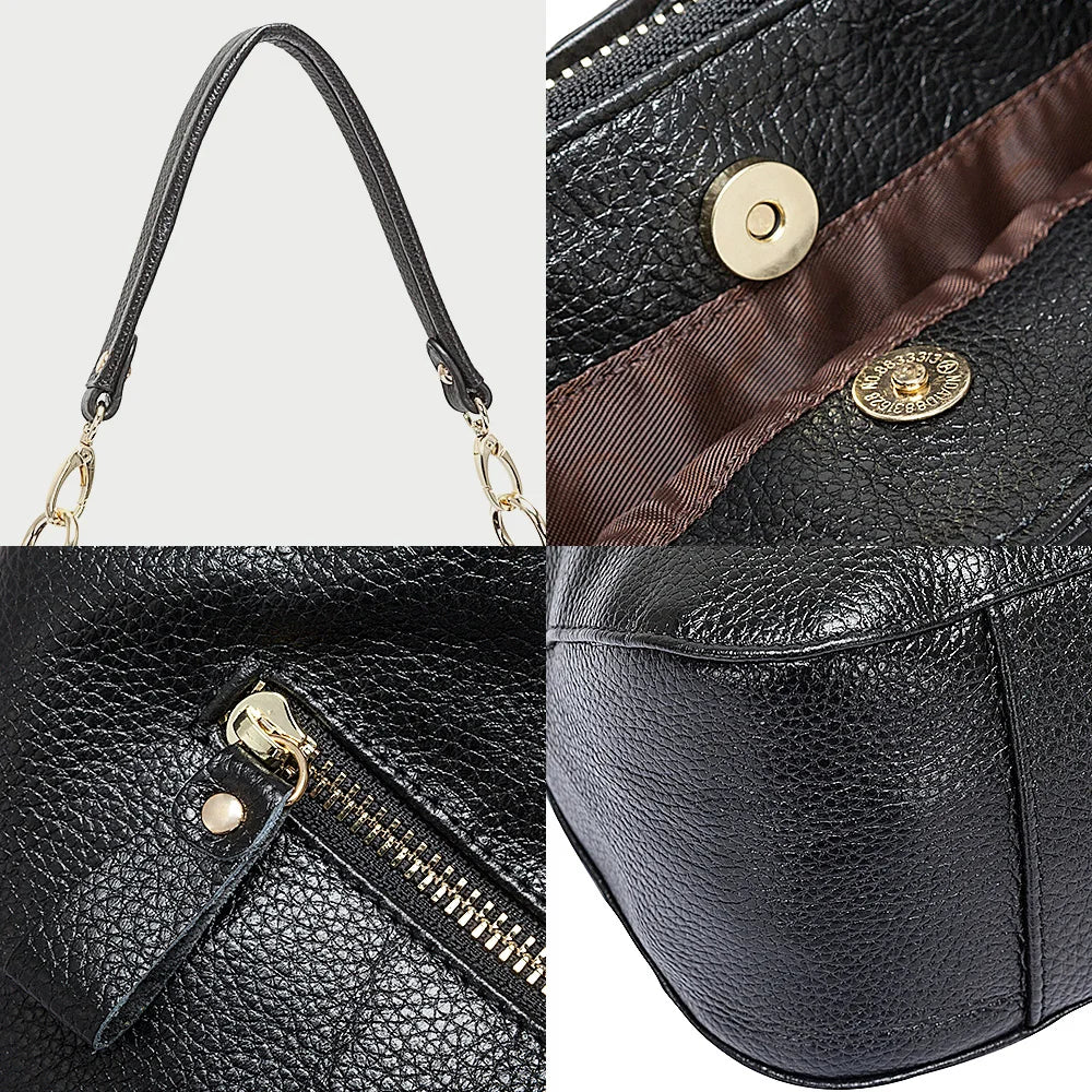 details du sac a main en cuir souple