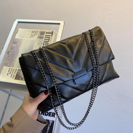 sac bandouliere noir et argent